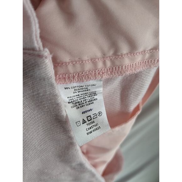 Ann Taylor Dress Pants 8 Light Pink Straight Wide Leg High Rise Trousers Office - Picture 5 of 9